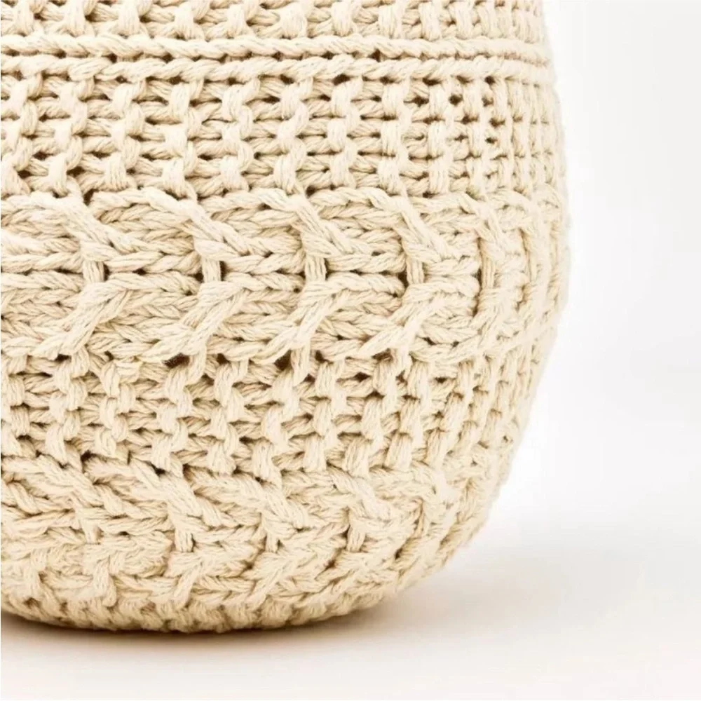Threshold Studio McGee Shaped Crochet Egg Throw Pillow Cream